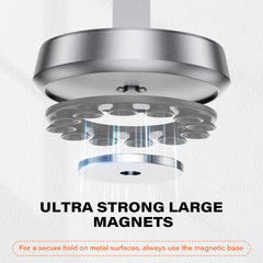 A2C Magnetic Phone Holder for Gym, Compatible iPhone MagSafe & Android, Aluminum Alloy Phone Mount with Suction Cup for Workout/Garage Gym/Kitchen/Desktop/Mirror, Gym Accessories for Men Woman Gift A2C