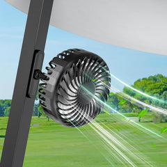 A2C Golf Cart Fan Rechargeable Magnetic Base Battery Operated Portable Fan A2C