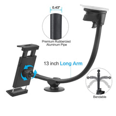 13'' Arm Suction Cup iPad Car Mount APPS2Car Mount