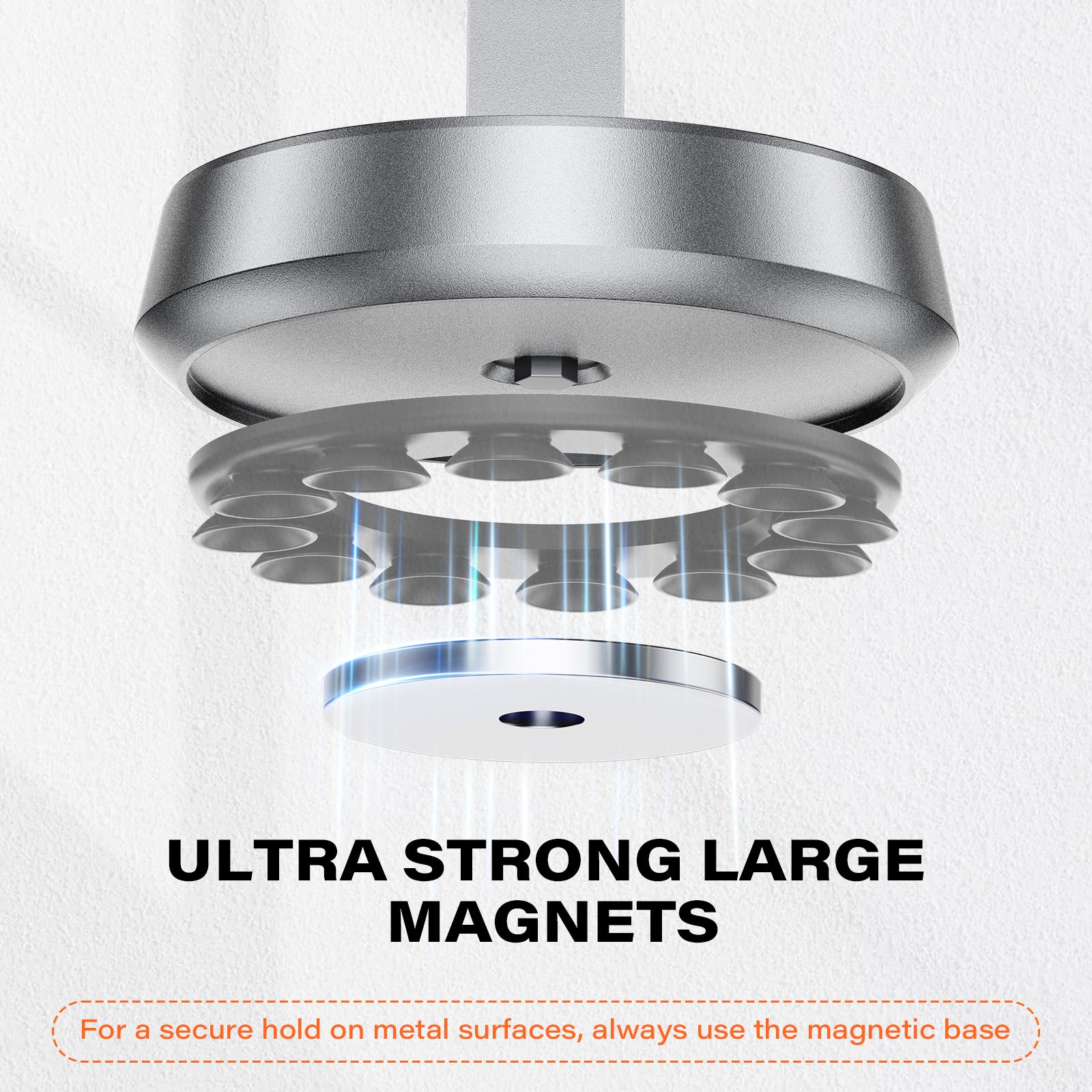 A2C Magnetic Phone Holder for Gym, Compatible iPhone MagSafe & Android, Aluminum Alloy Phone Mount with Suction Cup for Workout/Garage Gym/Kitchen/Desktop/Mirror, Gym Accessories for Men Woman Gift A2C