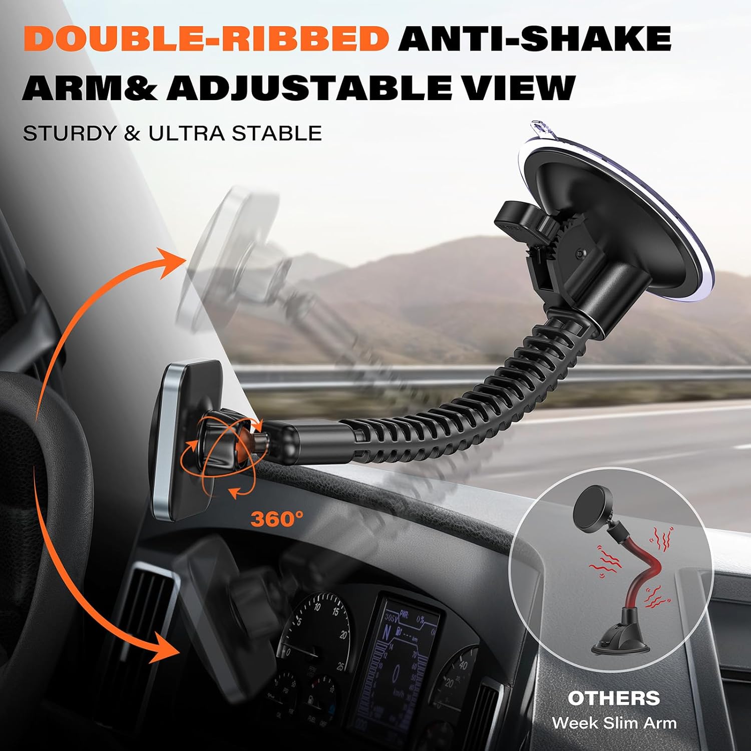 APPS2Car for Heavy-Duty MagSafe Truck Phone Mount A2C
