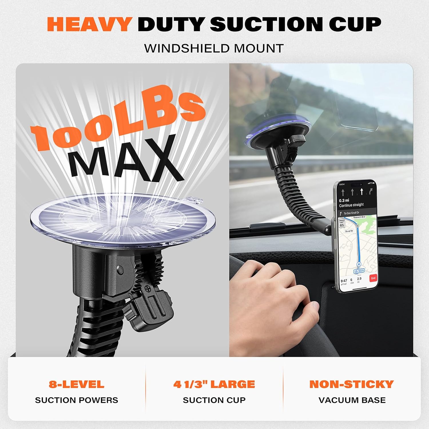 APPS2Car for Heavy-Duty MagSafe Truck Phone Mount A2C