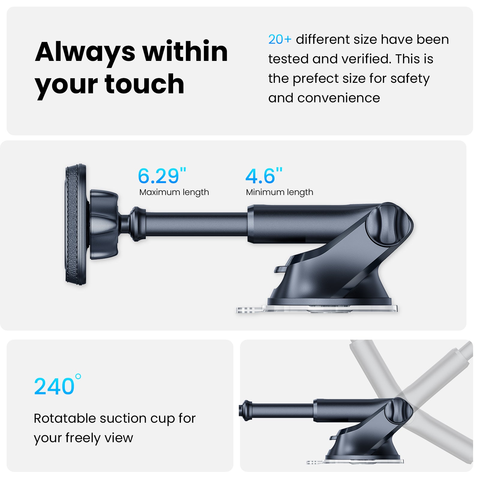 Windshield & Dashboard Magnetic Phone Mount APPS2Car Mount
