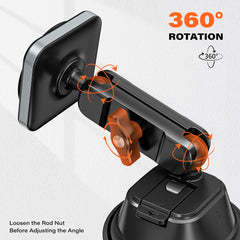 A2C Heavy Duty MagSafe Car Mount – Vacuum Suction Windshield & Dashboard Phone Holder for iPhone A2C