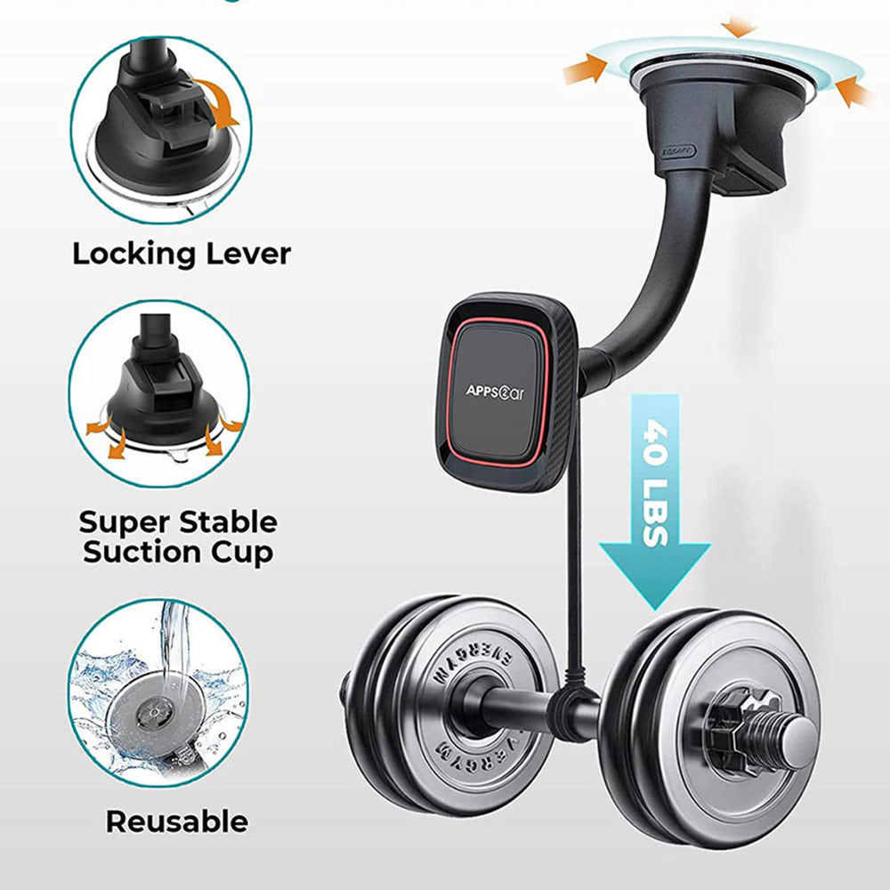 Ultimate Flexible Arm Magnetic Dash Mount APPS2Car Mount